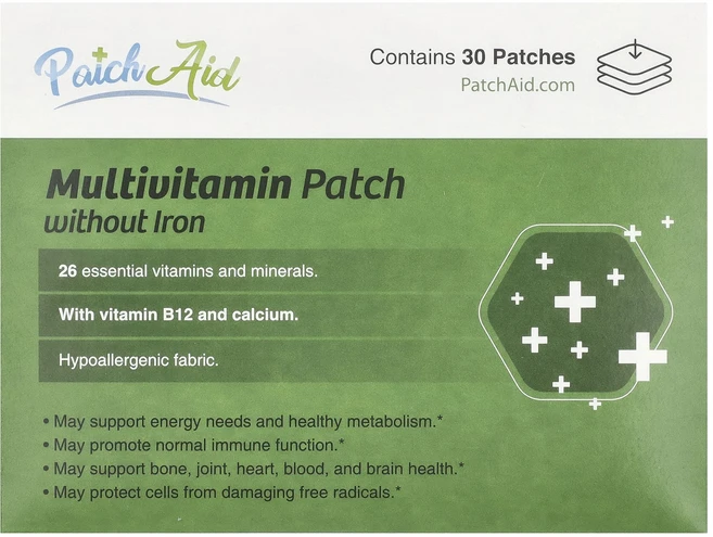 몸관리하세요 겨울입니다 PatchAid 철분 무함유 종합비타민 패치 30매 특별관리진행, 1개 - 쿠팡