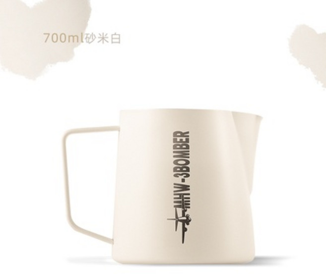 MHW-3BOMBER 轟炸機拉花缸 不銹鋼鱷魚嘴打奶缸 咖啡拉花杯, 500ML亮光5.0, 1個