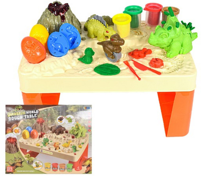 RR 쥬라기공원 플레이도우 테이블세트 놀이감 교구, 1개