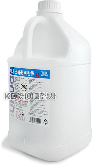 조은 다나 소독용 에탄올 83% 공간소독 방역 소독액 4L 4개