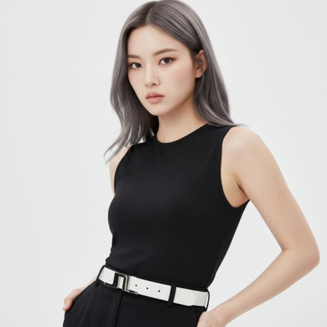 제이린드버그 25SS 여성 벳시 벨트 GWAC12162 U029, 85 (30~31 인치 권장), Moonbeam