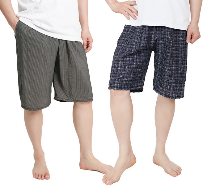 1+1 폭스 풍경인견 5부 잠옷바지 2종 E6 남성용