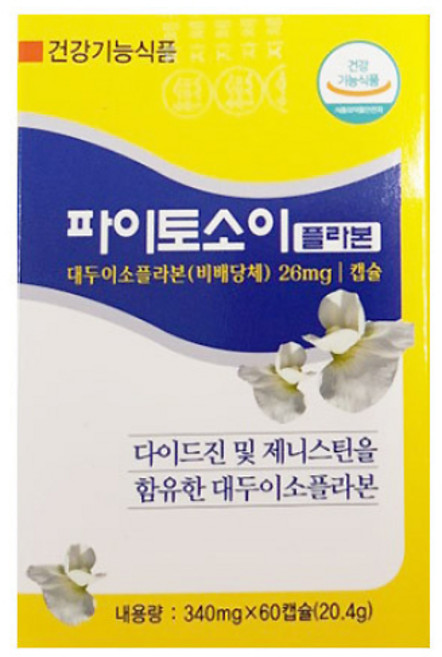 [세종메딕스] 파이토소이 플라본 갱년기 건강기능식품 대두이소플라본, 1개, 60정