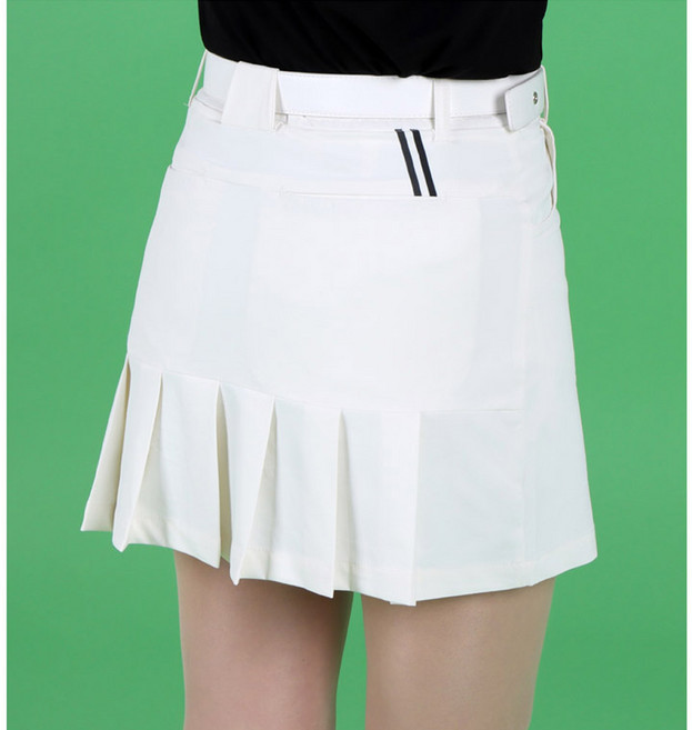 화이트베어 여성 베이직 밑 주름 큐롯 스커트 WB002