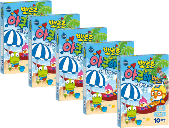 뽀로로 아쿠아밴드 혼합형 10p 5개입, 5세트