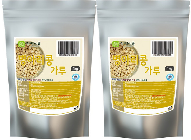 병아리콩가루 병아리콩 이집트콩 칙피, 2개, 1kg