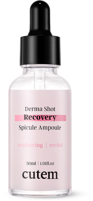 큐템 더마 샷 리커버리 스피큘 앰플 PDRN 병풀 세라마이드 장벽케어, 1개, 30ml