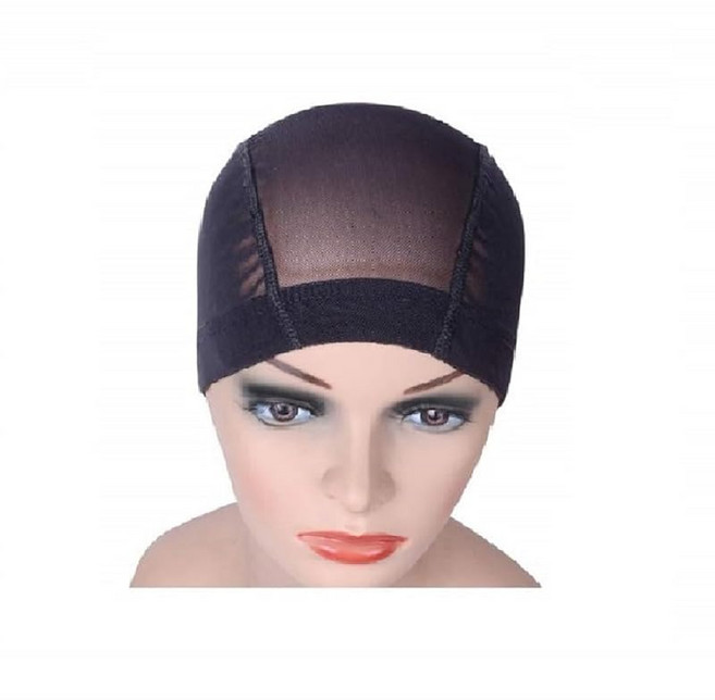 1개 인너 캡 위그 캡 가발용 통기성 신축성 검정 가발용 메쉬(M)