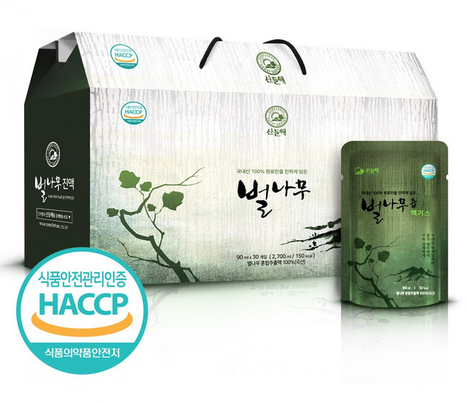 국산 벌나무즙 진액 엑기스 식품안전관리 HACCP인증, 60개, 90ml