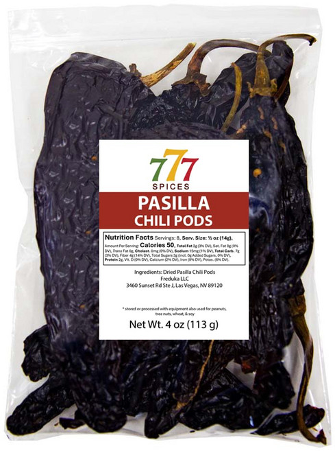 113그램 파시야 네그로 칠라카 말린 통 칠리 세코 고추 정통 멕시코 음식용 4oz Pasilla Negro Chilaca Dried Whole Chile Seco Pepper, 1개, 113.4g