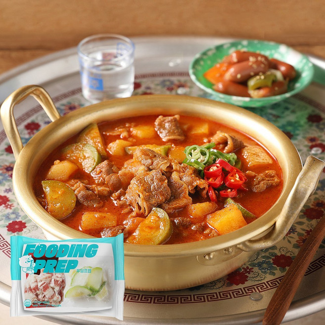푸딩프렙 우삼겹 짜글이찌개 320g 한끼뚝딱 밥도둑 밀키트, 1개