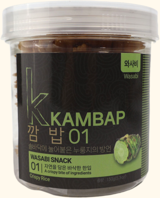 소담 깜밥 프리미엄 누룽지 스낵 150g - 와사비, 5개