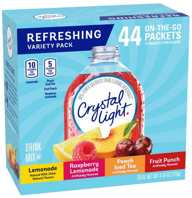 크리스탈 라이트 드링크 아이스티 믹스 버라이어티팩 44개입, 1개, 118g