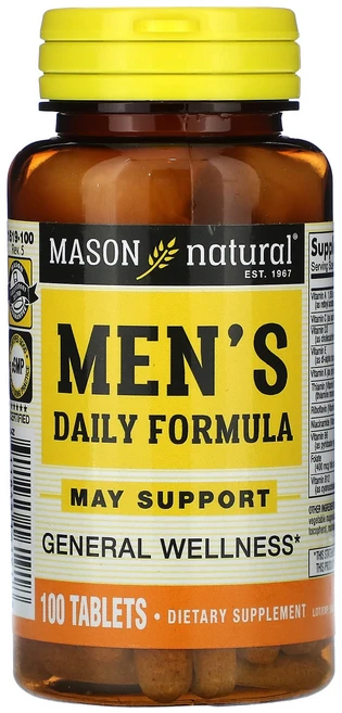 Mason Natural 남성용 데일리 포뮬라 100정, MasonNatural남성용데일리포뮬라100정, 1개 - 쿠팡
