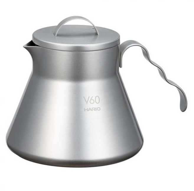 HARIO V60 戶外用咖啡壺 500ml, 不銹鋼原色, 1個