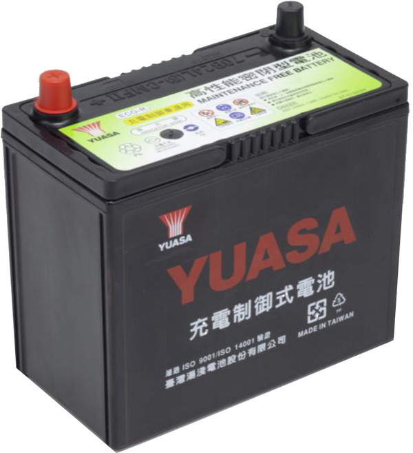 YUASA 湯淺 高性能充電制御式免加水汽車電瓶, 1個, 70B24RS, 1