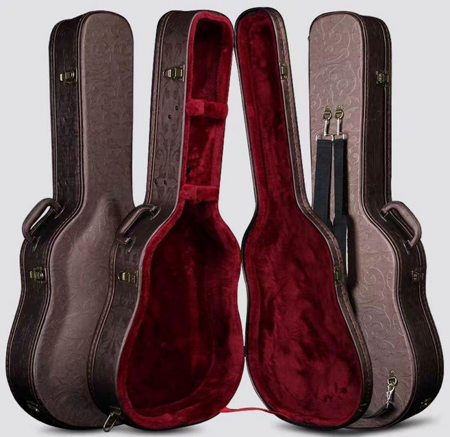 기타 하드케이스 통기타 보관함 백팩 일렉 충격방지, 1개, 40/41 브라운 경량 더블 숄더형