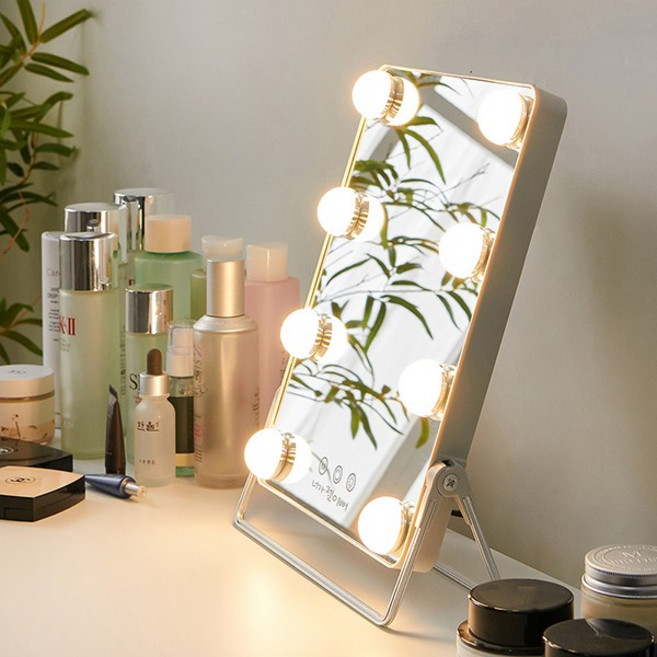 너가젤이뻐 LED 화장대거울 L612, 실버