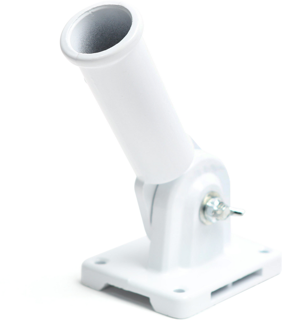 각도조절 국기봉(국기꽂이), 1개, 화이트