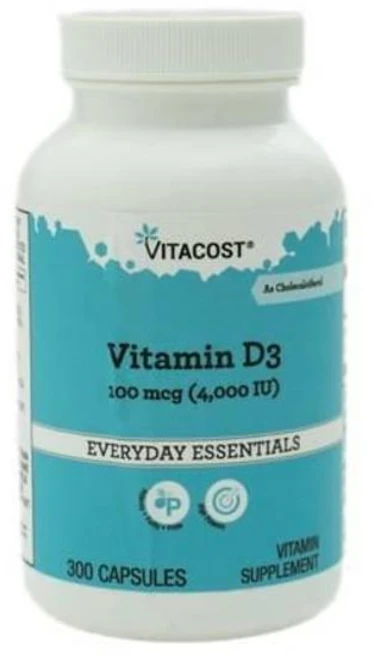 비타코스트 비타민 D3 콜레칼시페롤 100mcg(4000IU) 캡슐 300정, 1개 - 쿠팡