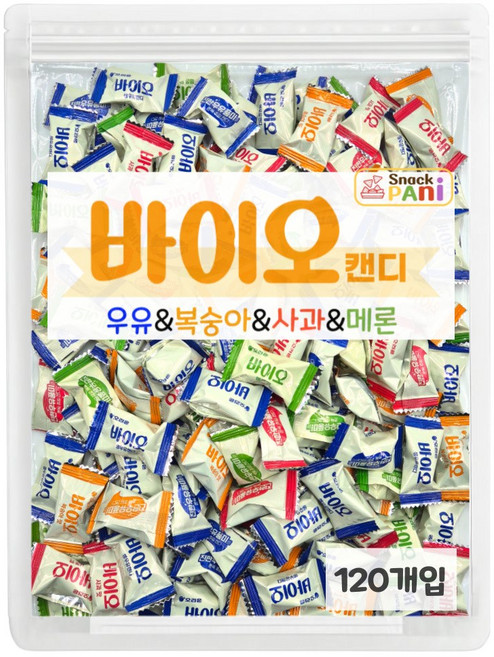 스낵파니 바이오캔디 4종 대용량 120개입, 1개