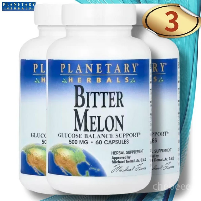 Planetary Herbals 비터 멜론 추출 여주 500mg (정당 250mg) Bitter Melon, 3개, 60정 - 쿠팡