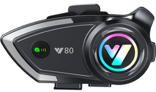 MOCOERL 오토바이 바이크 헬멧 블루투스 2in1 마이크 노이즈캔슬링Y80, 블랙, Y80