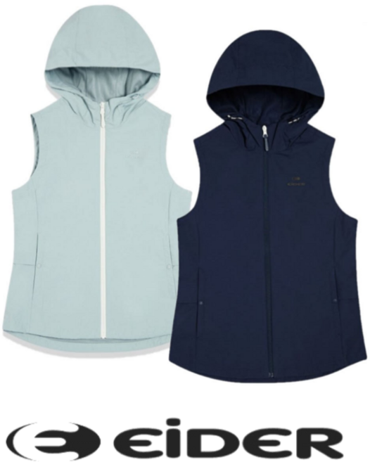 [백화점 매장판] 아이더 여성 기모 안감 방풍 베스트 마운틴 등산 아웃도어 등산조끼 등산베스트 유니폼 단체 봄 가을 간절기 집업조끼 여자조끼 (후드 일체형)