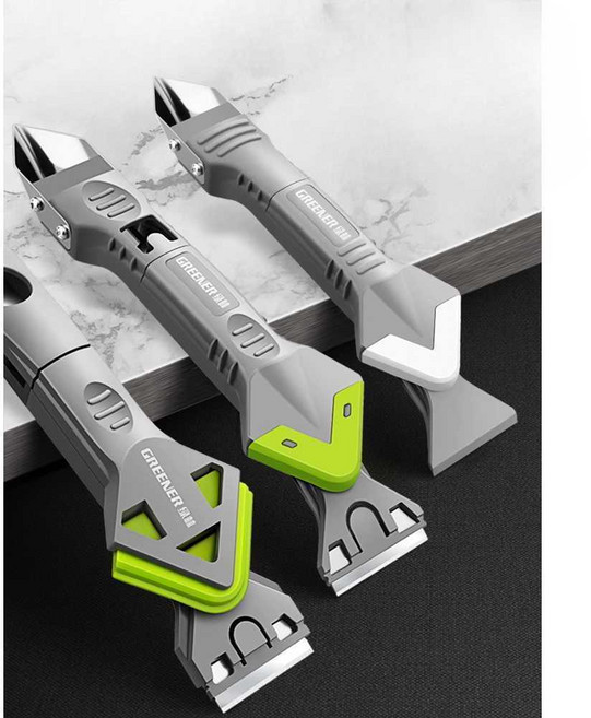 실리콘제거기 줄눈 쇼킹마스터 욕실 금속 셀프시공 줄눈 마스터기 1.3-in-1메탈업글+스크레이퍼5개, 7.2팩플라스틱3-in-1헤드, 1