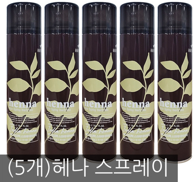 ()꽃을든남자 헤나 초강력 스프레이(허브티), 300ml, 5개