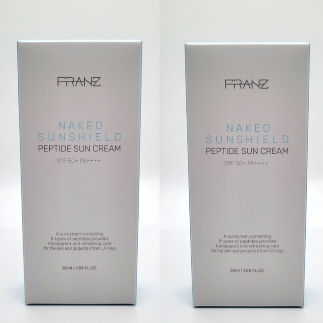 스마일하우스 프란츠 선크림 네이키드 선쉴드 펩타이드 50ml + EGF 인텐시브 볼륨 앰플 1ml x 2 619794, 프란츠 선크림 네이키드 선쉴드 펩타이드 50ML 2개