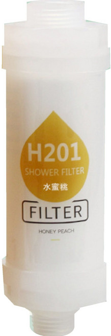 H201淋浴過濾器 多重過濾除氯淨水器 通用花灑水龍頭適用 呵護肌膚, 1個, 水蜜桃