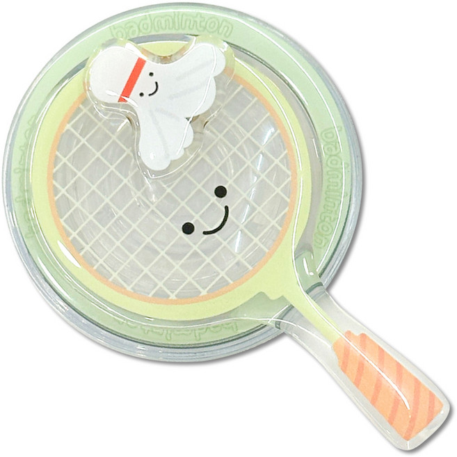 영스피플 맥세이프 스피너 스마트톡 핸드폰 스마트폰 그립 귀여운 운동 캐릭터 톡거치대 마그네틱 자석 홀더, 1개, 배드민턴