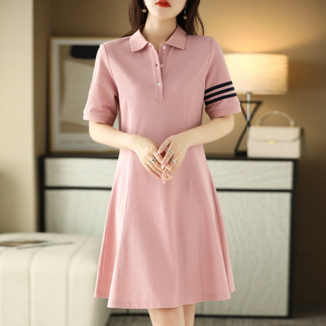 여성 여름 반팔 pk 피케 원피스 A22