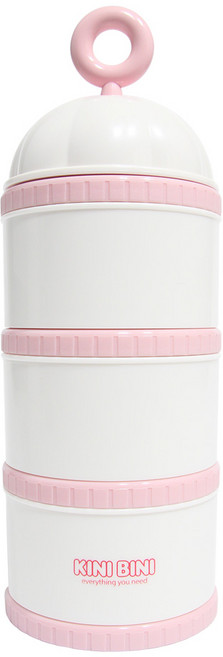키니비니 버드 케이지 3단 분유 케이스, 키니핑크, 1개