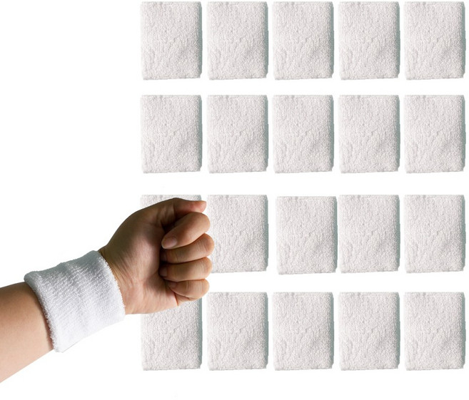 [메잌미] 청군백군 운동회 체육대회 손목아대 (10쌍/20입), 화이트, 1개