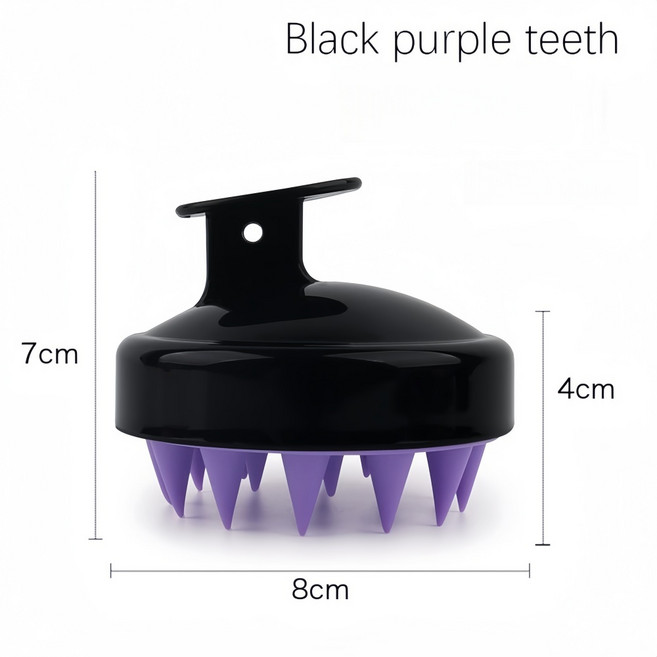 22GTP 샴푸 헤어 브러쉬 실리콘 스칼프 두피마사지브러쉬, 1개, 블랙