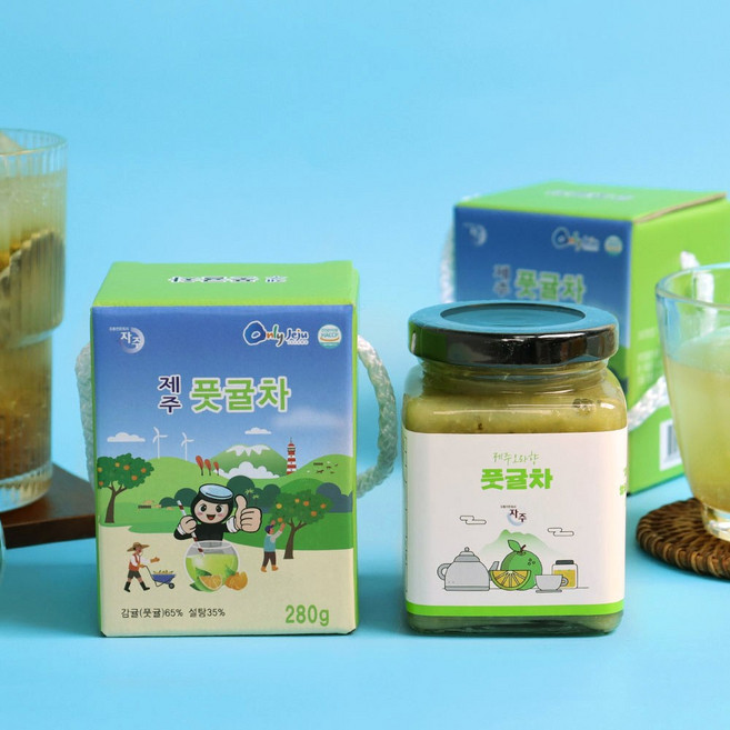 제주 풋귤차 280g 청귤청 제주도기념품, 1개, 1개입