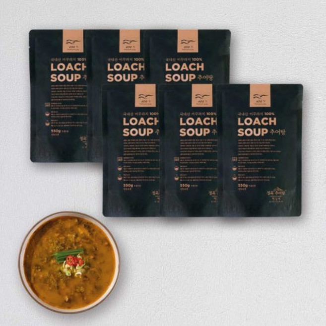 맛있는 보양식 진짜배기 남원추어탕 남원 정옥추어탕 550g x 냉동파우치) [원산지:국산(전라북도 남원시)], 6개