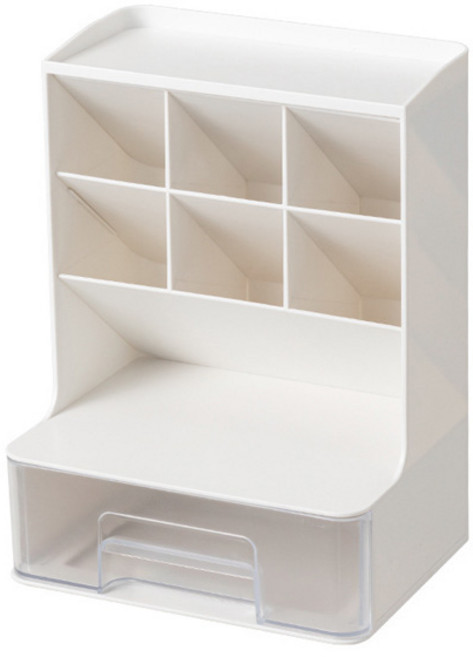 라라하우스 디바이더 데스크 오거나이저 수납 정리함, 화이트 투명, 1개