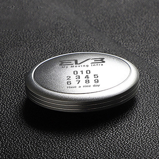 [비브랜드] 피그파인더 UFO 원형 디자인 향기 주차번호 알림판 DIY 방향제 선물 인테리어 용품 EV3 호환, 1개, 실버_블랙체리