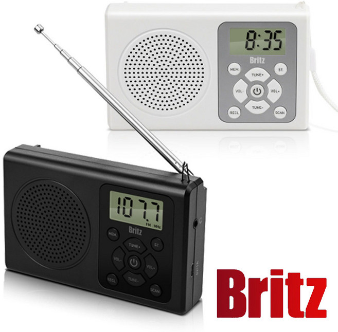 브리츠 휴대용 FM 라디오, BZ-R120, 블랙