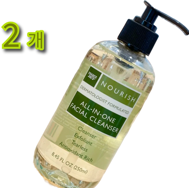 트레이더조 너리쉬 올인원 페이셜 클린저, 2개, 250ml - 쿠팡