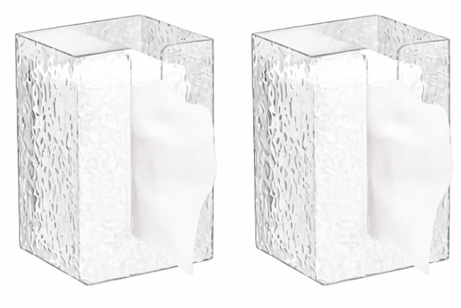 이온브 무타공 벽걸이 티슈 휴지 케이스, 2개