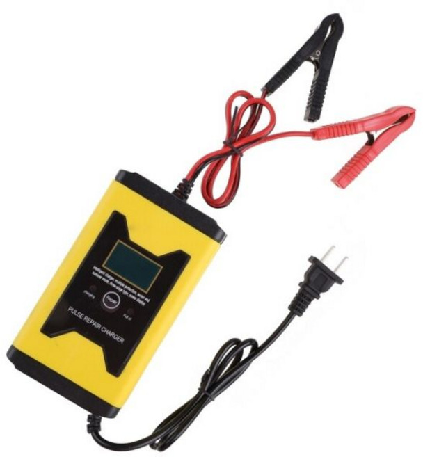 Universal Motorcycle Battery Charger Maintainer Pulse LED Capacity Display 918B, 01 12V6A LCD screen, 01 12V6A LCD screen, 1개