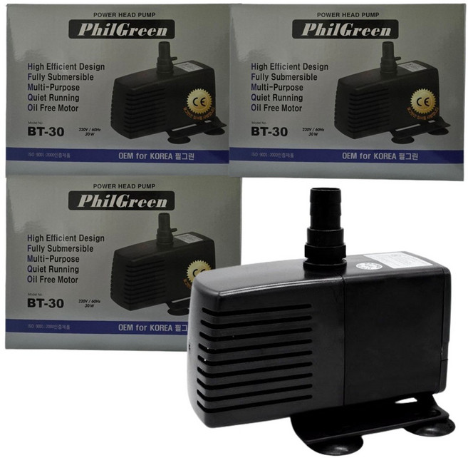 필그린 수족관 유체수중펌프 BT-30, 3개