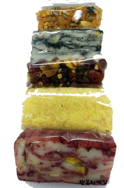 행복한떡집 영양떡 아침식사대용 콩찰떡 약밥 영양찰떡 호박 흑임자 개별포장 5종류30개, 80g, 30개