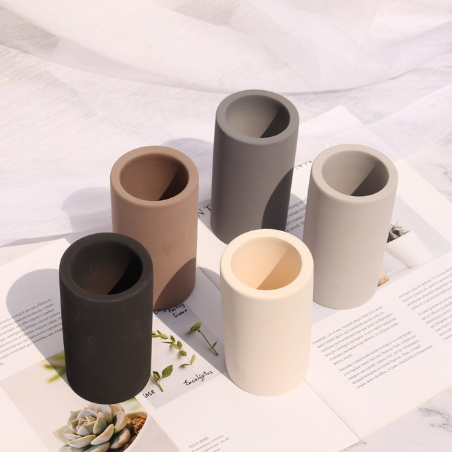 로미즈 규조토 칫솔꽂이 치약 통 거치대 면도기 걸이 치솔꽂이, 칫솔통 A타입_ 브라운, 1개