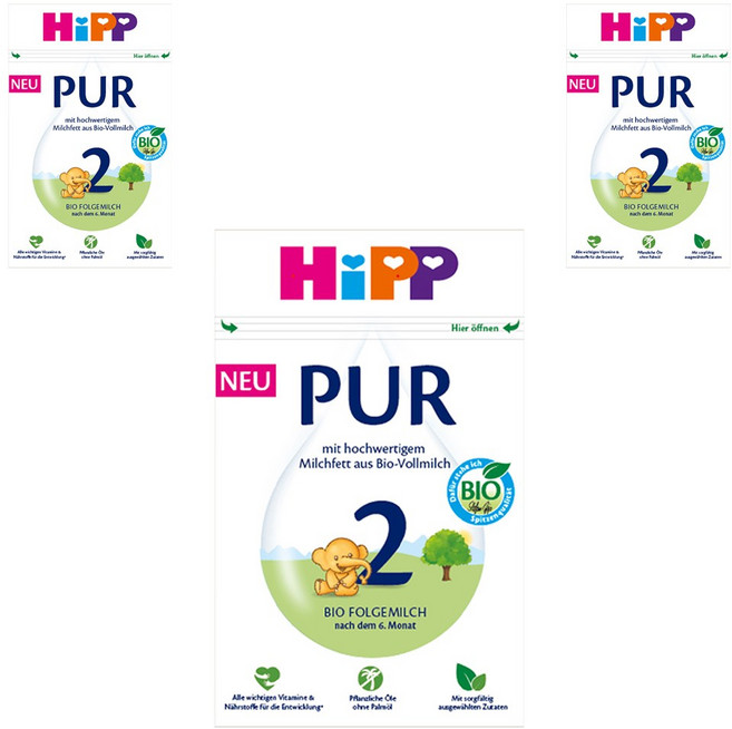 힙 PUR 일반 분유, 3개, 500g