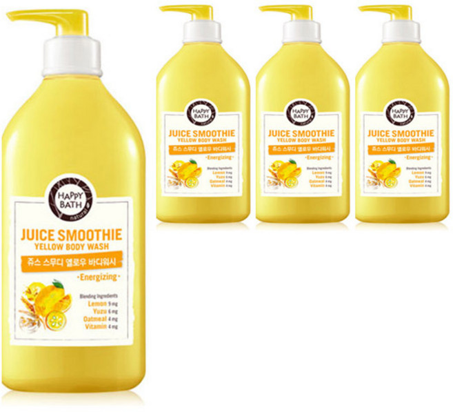 드림마켓 쥬스스무디 바디워시 옐로우800g 과즙 바디클렌저, 800g, 4개
